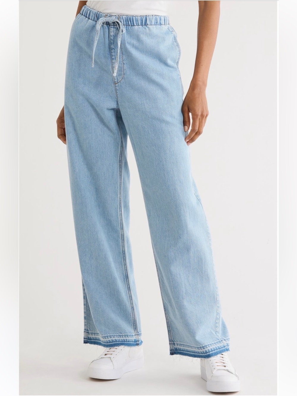 Rag & Bone Lori Wide Leg Jeans in Wentworth Light Blue Wash Size Small NWT